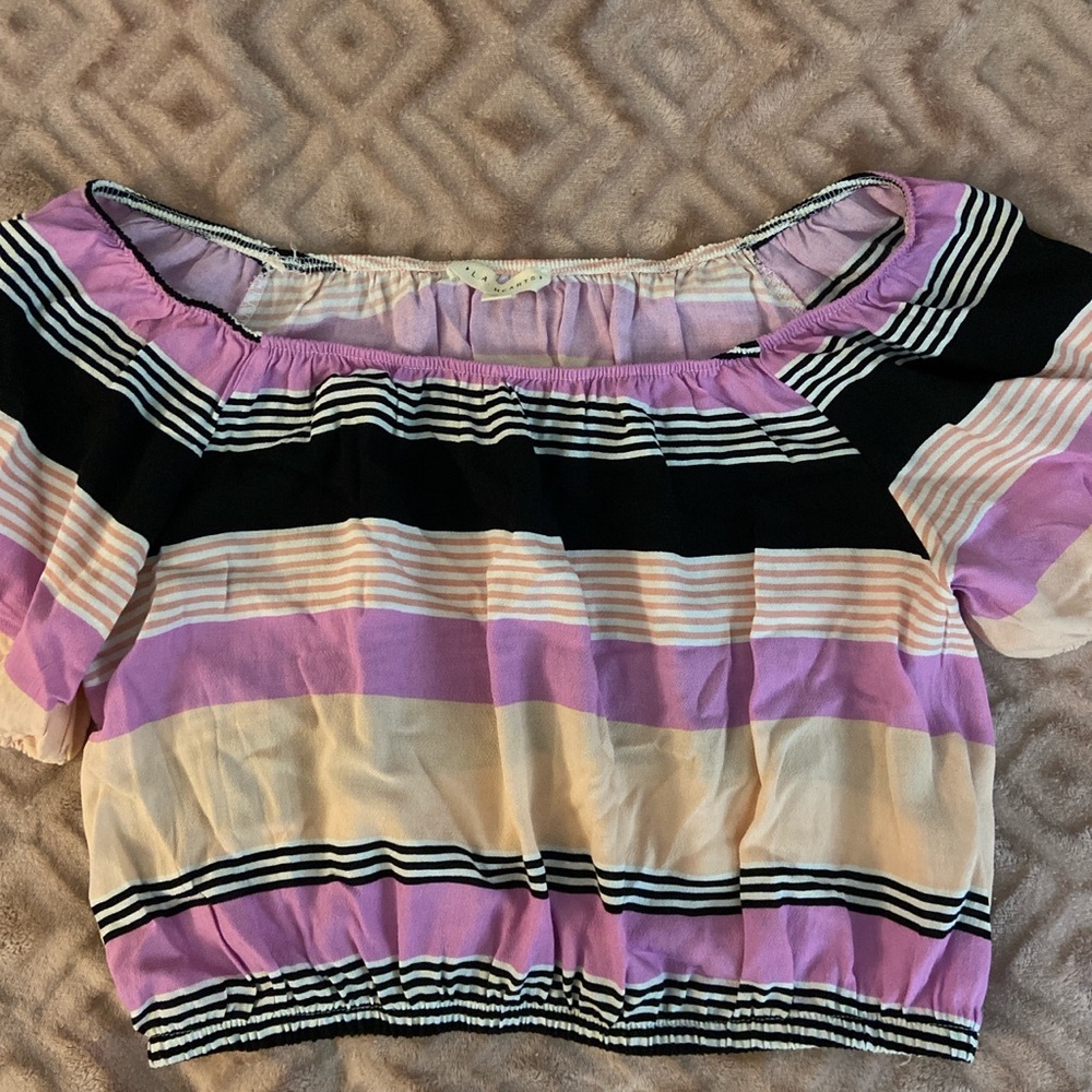 pacsun off the shoulder crop top